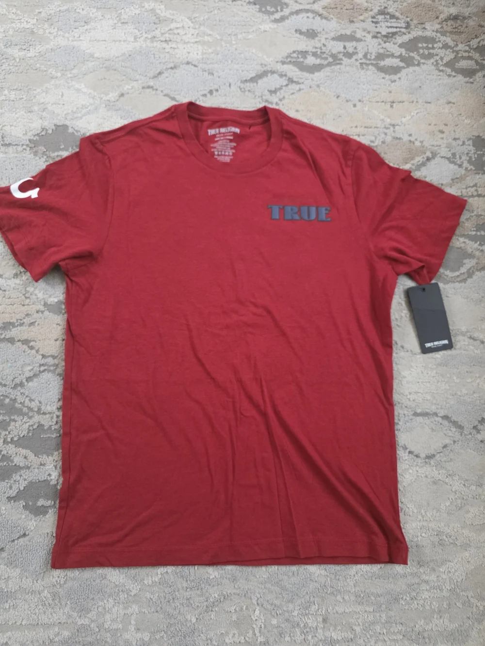 True Religion Red Short Sleeve Graphic Crew Tee